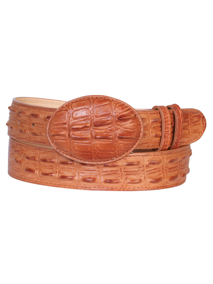 Cowboy Belt - El  Senor de los Cielos - ImitationTail allgator - Cognac 685