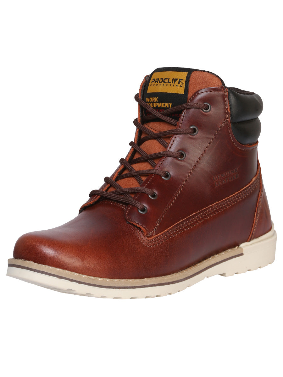 Procliff Protection Pull Up Work Boot- Wine 35201