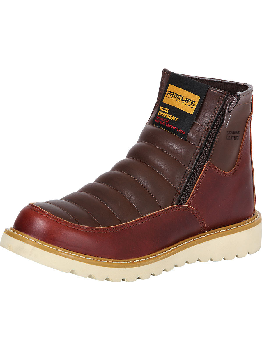 Procliff Pull Up Work Boot- Wine 35205