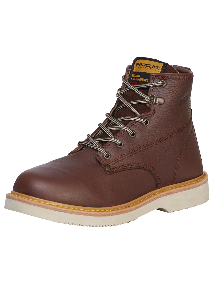 Procliff Protection Lace-Up Work Shoe- Walnut 35211