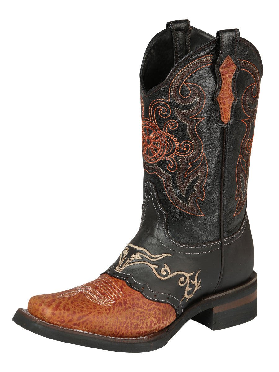 El General Rodeo Boot - Crazy  Wine with Embroidery 40667