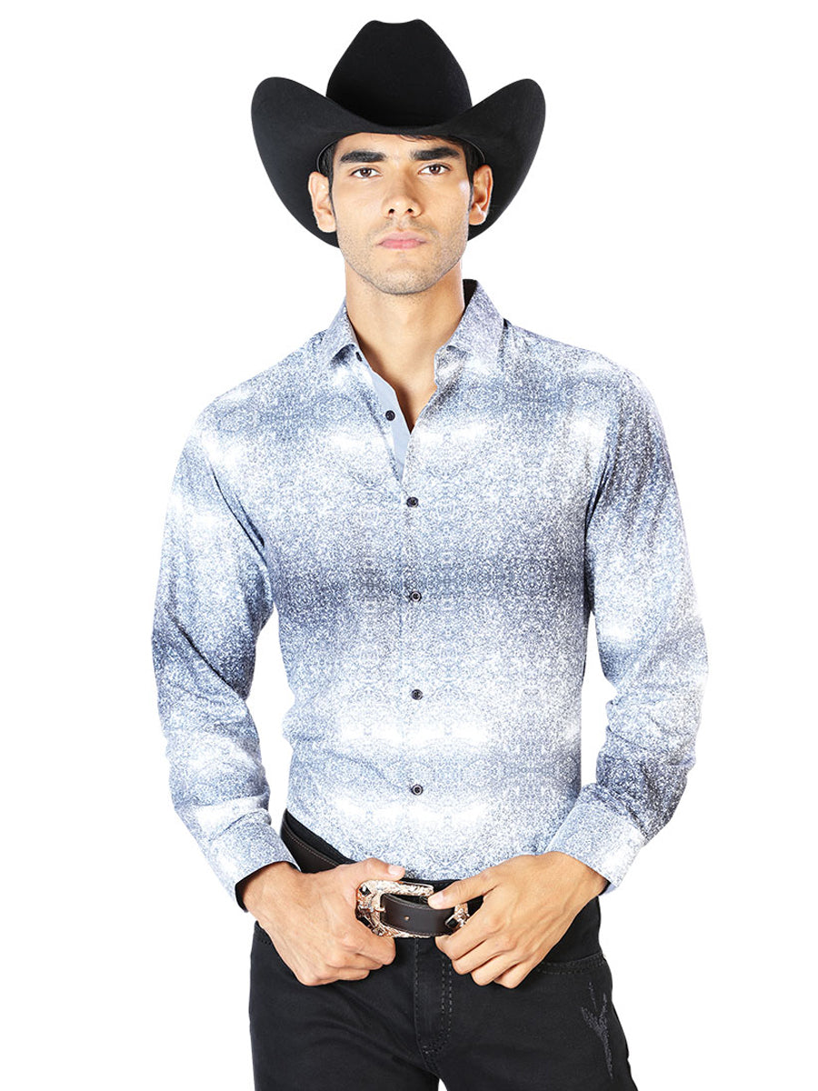 Casual Shirt L/ Sleeve El Señor de los Cielos WH-004 97% Polyester 3% Spandex Gray