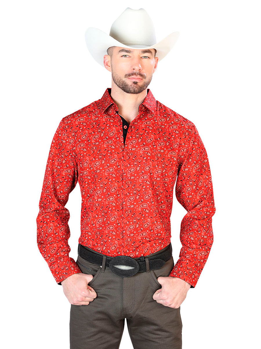 Casual Shirt L/ Sleeve El Señor de los Cielos 418536 95% Polyester 5% Spandex Red