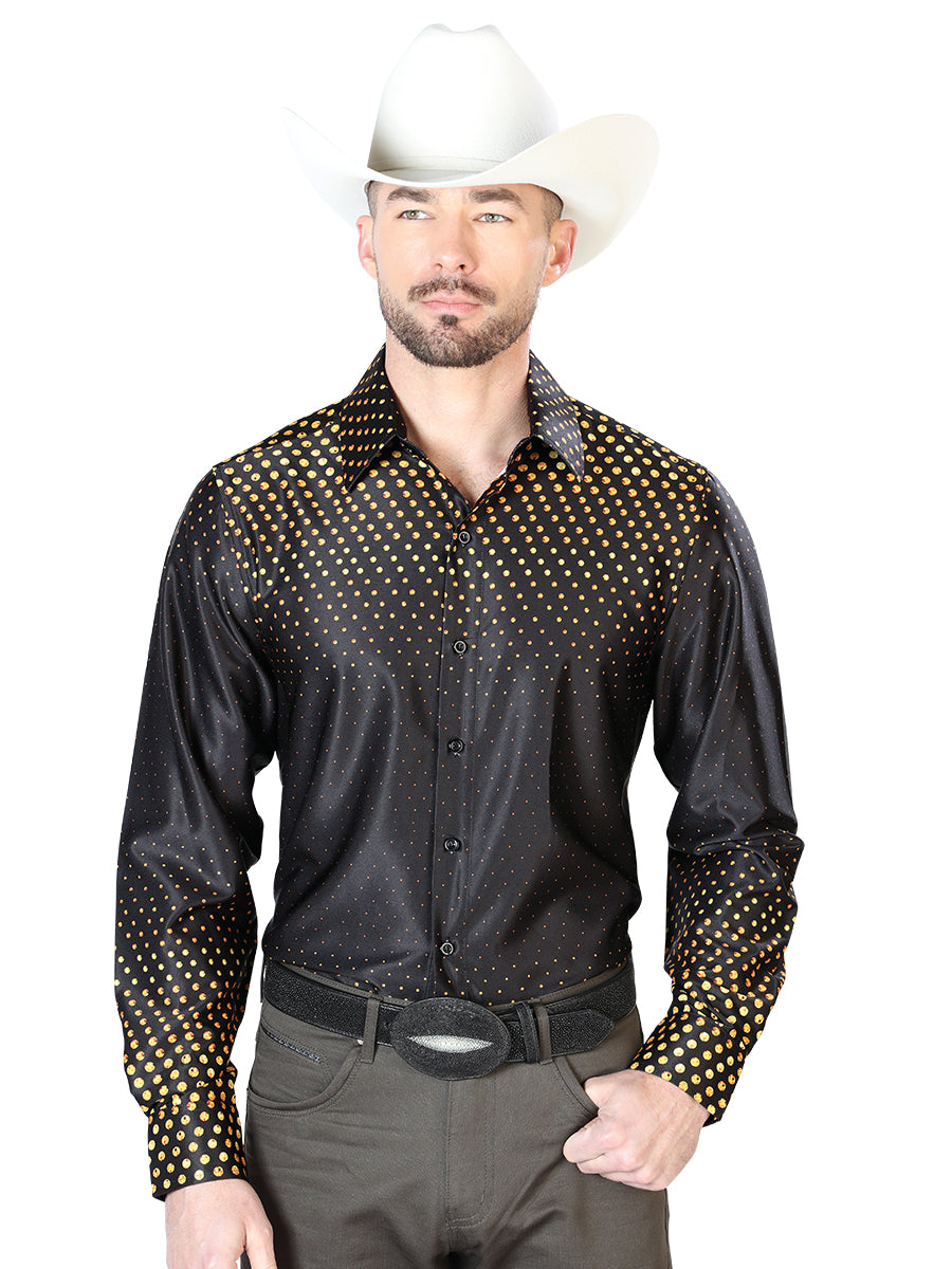 Casual Shirt L/ Sleeve El Señor de los Cielos 1 97%Polyester 3%Lycra BLACK/GOLD