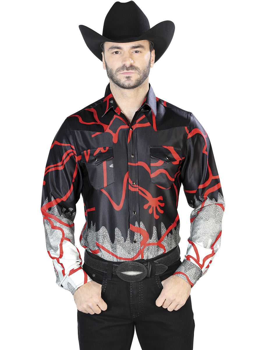 Casual Shirt L/ Sleeve El Señor de los Cielos 12 97%Polyester 3%Lycra BLACK/RED