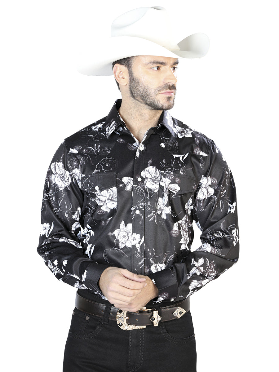 Casual Shirt L/ Sleeve El Señor de los Cielos 34 97%Polyester 3%Lycra Black/White Print