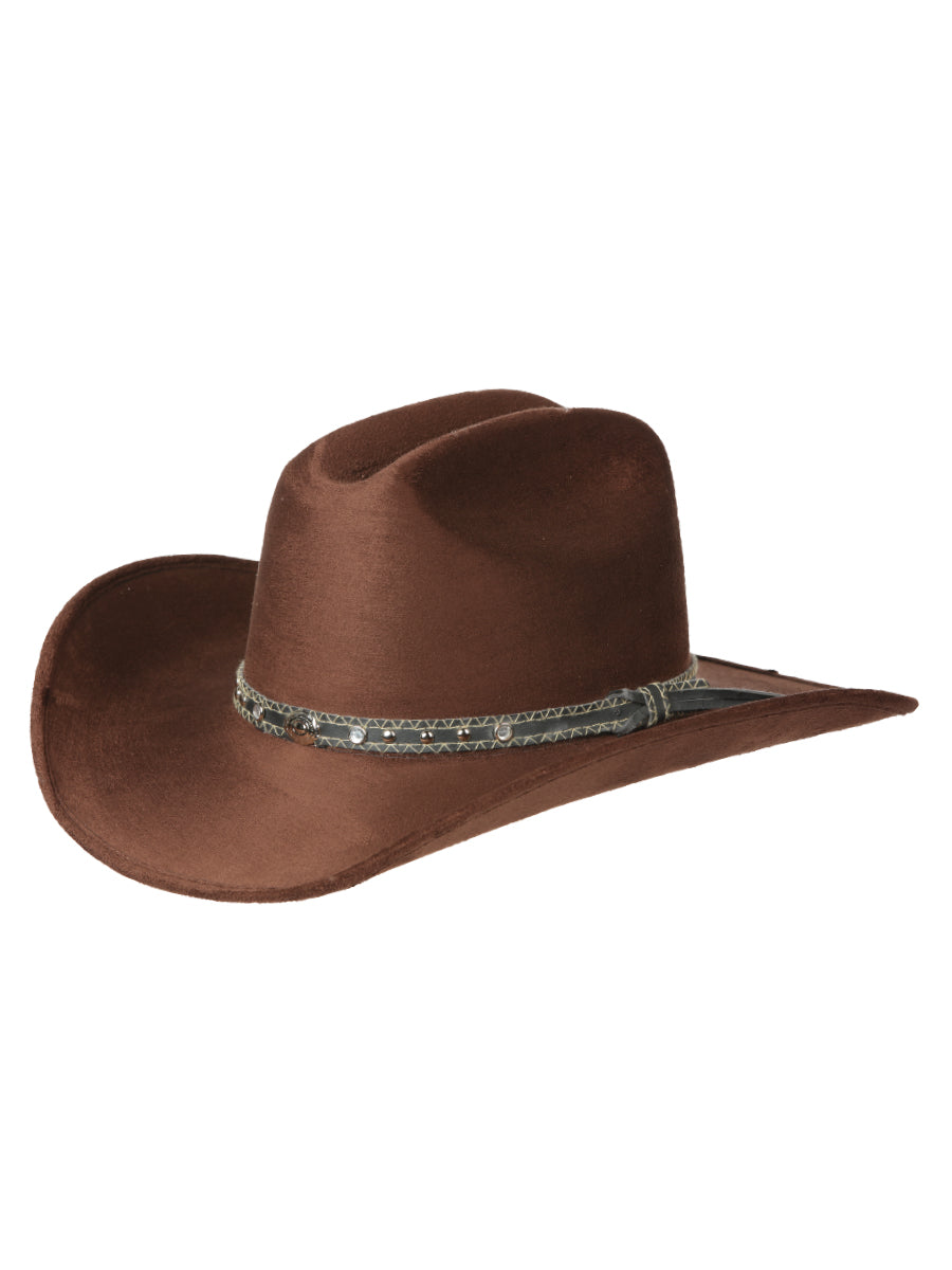 El General Suede Western Hat Dark Brown 44255