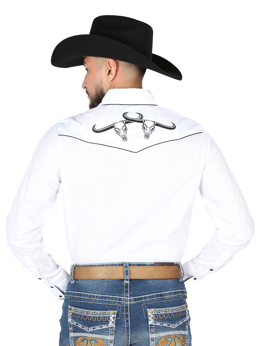 
                  
                    El General Embroidery Western Shirt White/Black 44302
                  
                