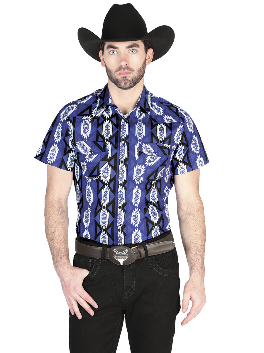 El General Western Shirt - Blue 44460