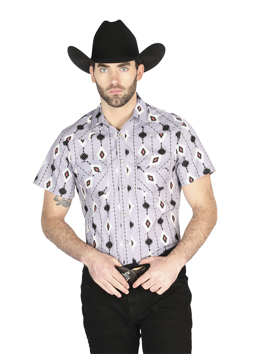 El General Western Shirt - Gray 44461