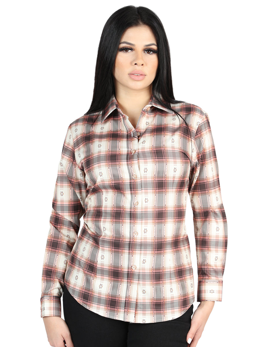 El General  -  Casual Long-Sleeve Shirt  - Orange Beige 44716