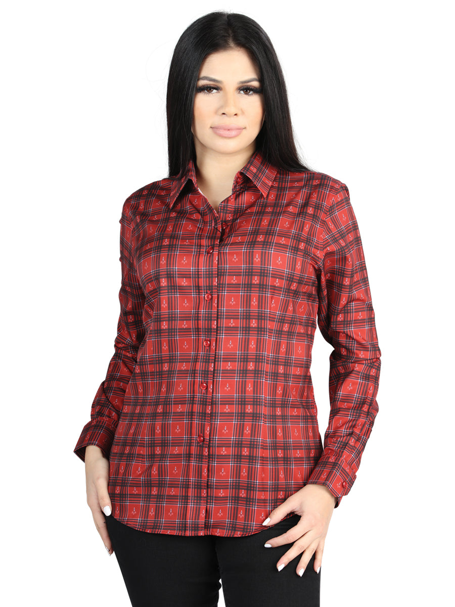 El General  -  Casual Long-Sleeve Shirt  - Red 44722