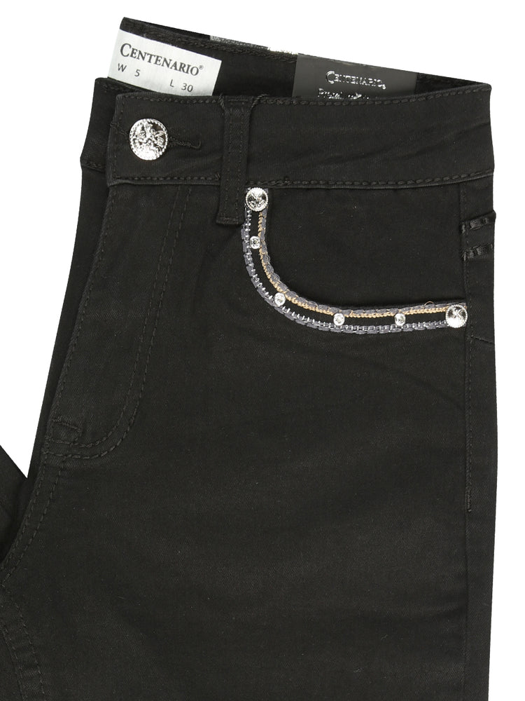 
                  
                    Centenario Hip-Up Bootcut Denim Jeans - Black 45320
                  
                