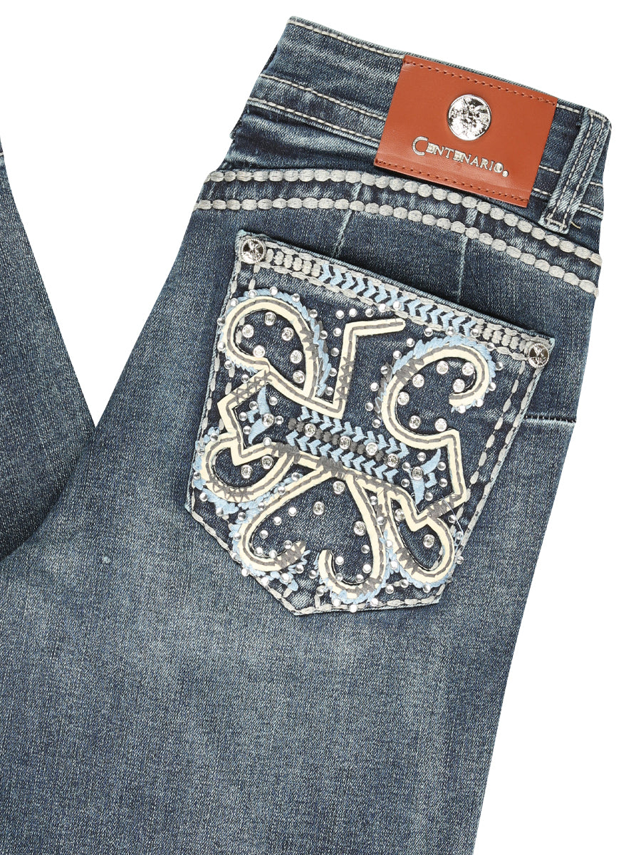 
                  
                    Centenario Hip-Up Bootcut Denim Jeans - Dark Blue 45321
                  
                