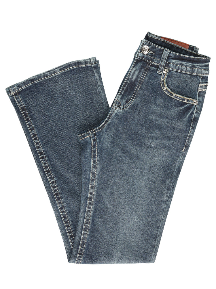 
                  
                    Centenario Hip-Up Bootcut Denim Jeans - Dark Blue 45321
                  
                