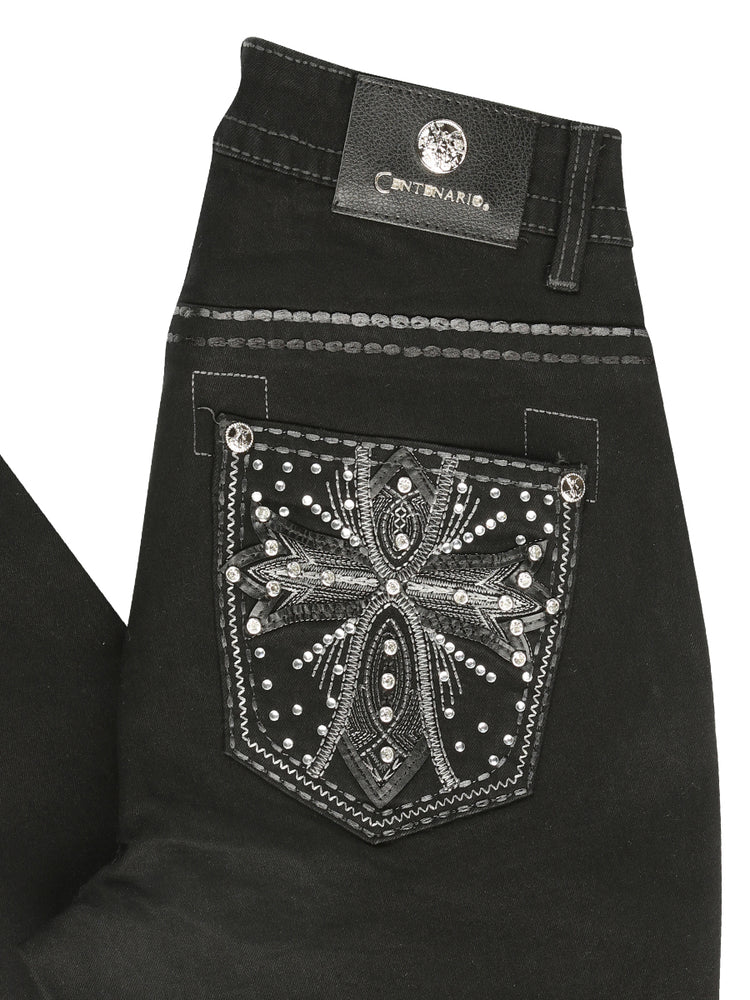 
                  
                    Centenario Bootcut Denim Jeans - Black 45322
                  
                