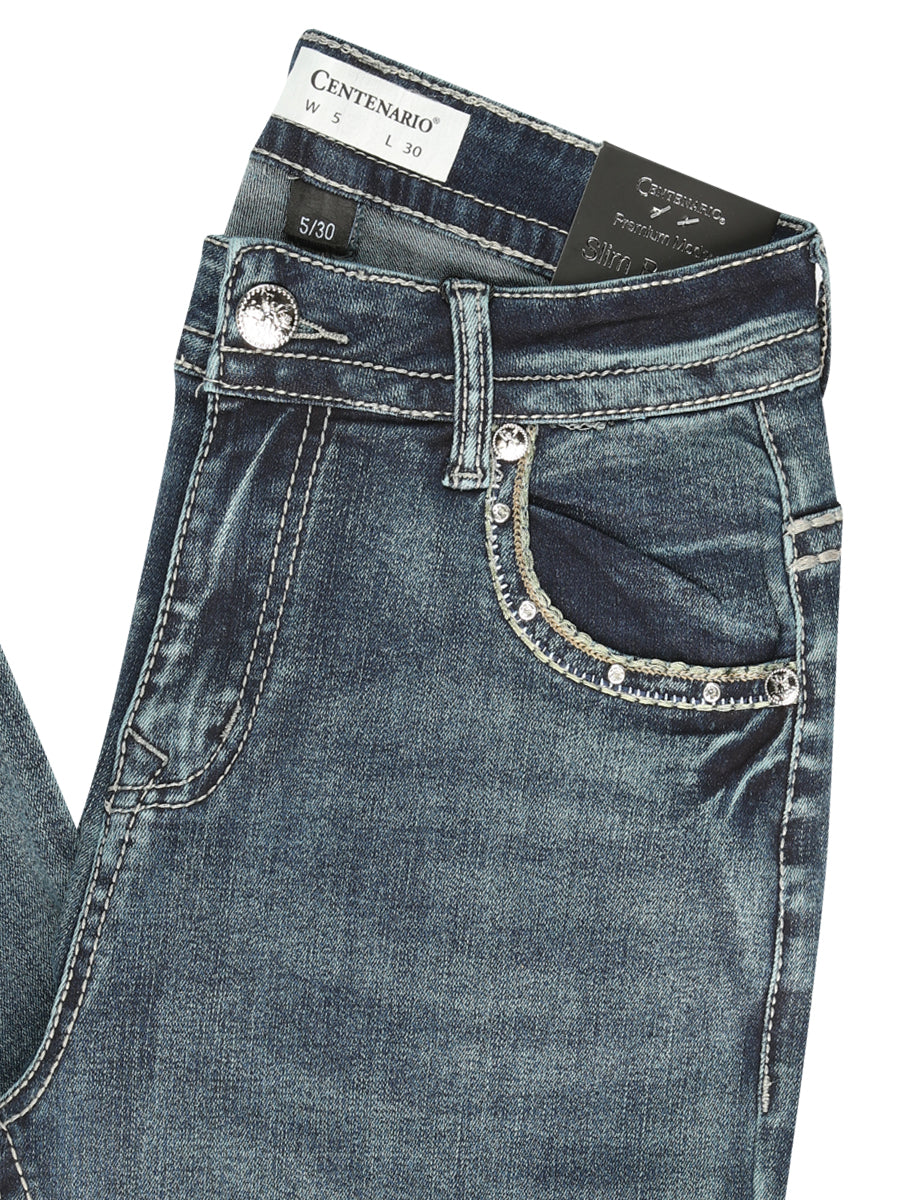 
                  
                    Centenario Bootcut Denim Jeans - Dark Blue 45323
                  
                