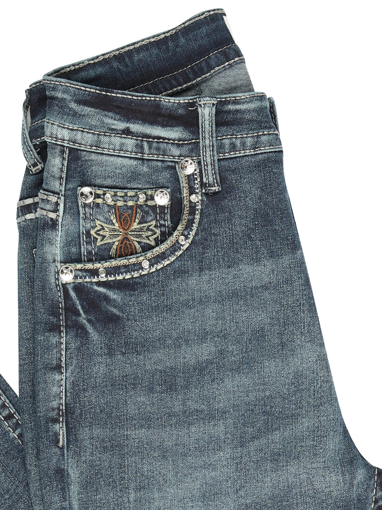 
                  
                    Centenario Bootcut Denim Jeans - Dark Blue 45323
                  
                