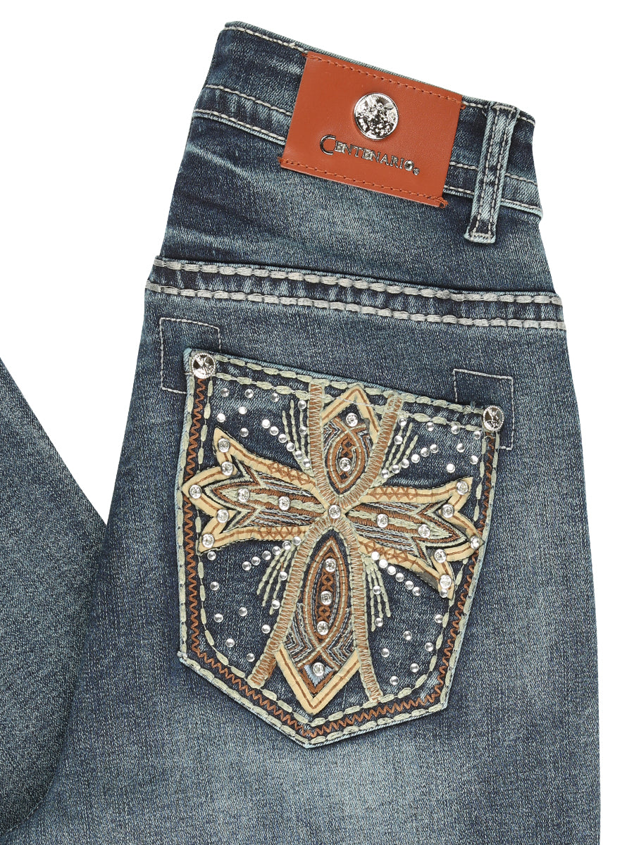 
                  
                    Centenario Bootcut Denim Jeans - Dark Blue 45323
                  
                