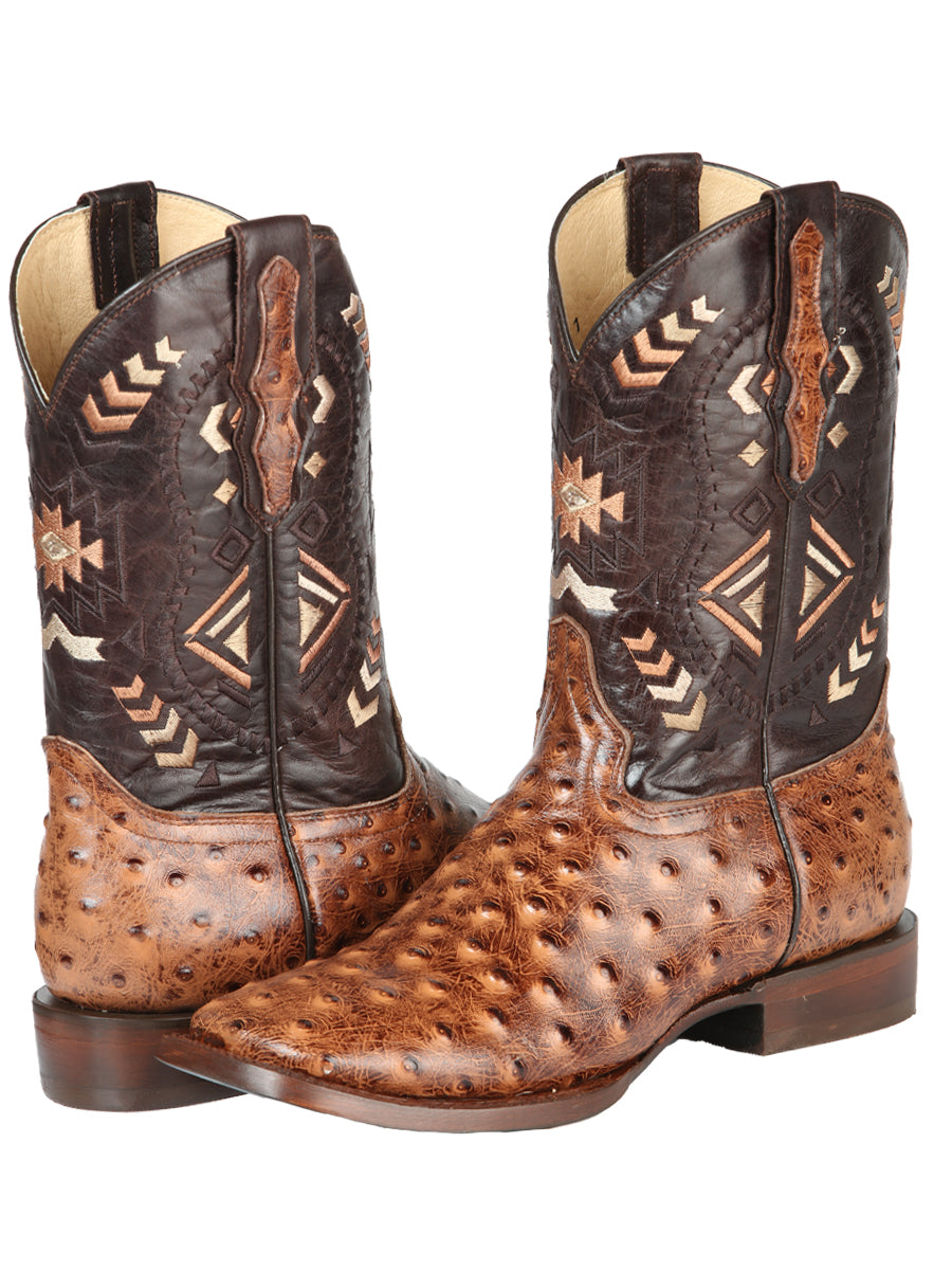 
                  
                    El General Rodeo Boot - Printed Ostrich Shedron 51239
                  
                