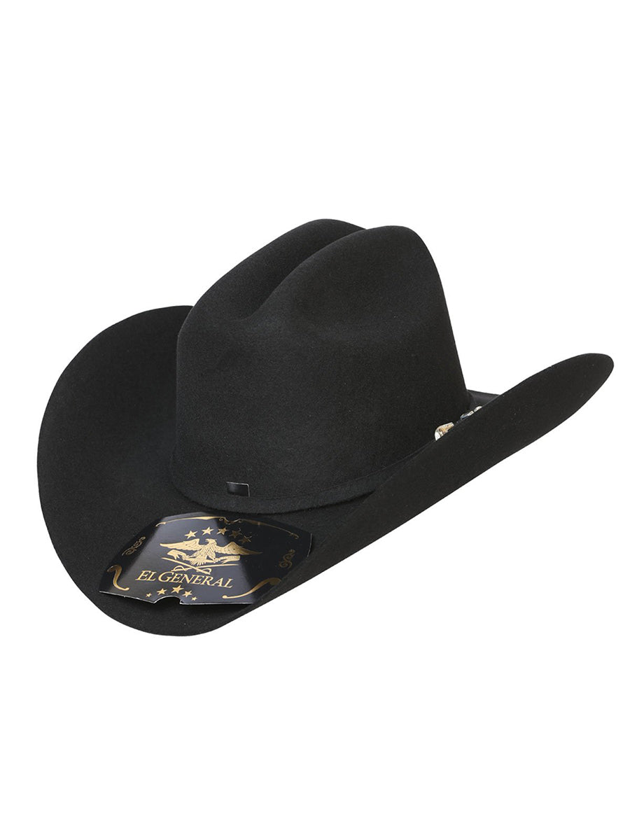 El General Felt Western Hat 50x Black 121933