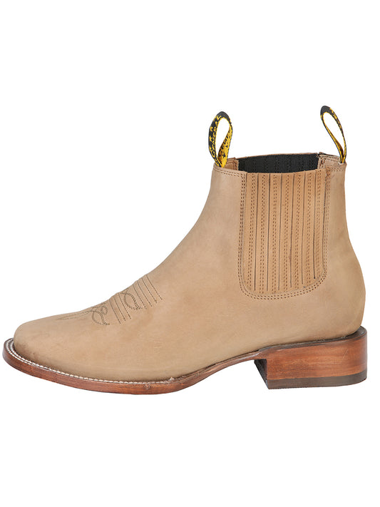 El General Square Toe Ankle Boot - Nobuck Sand 126191