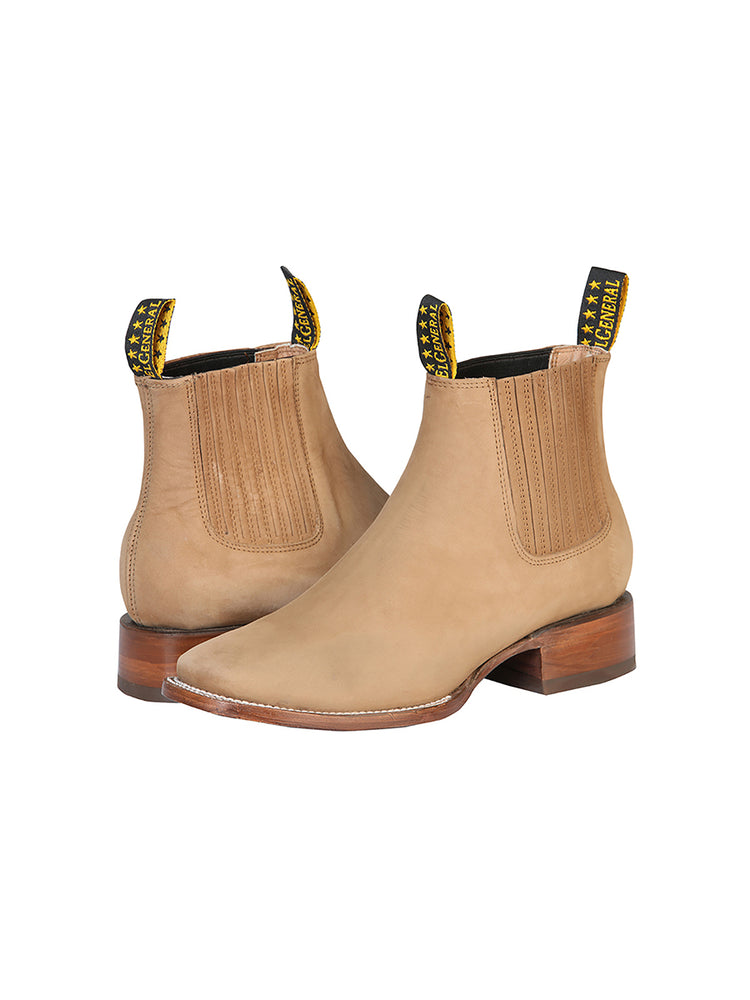 
                  
                    El General Square Toe Ankle Boot - Nobuck Sand 126194
                  
                