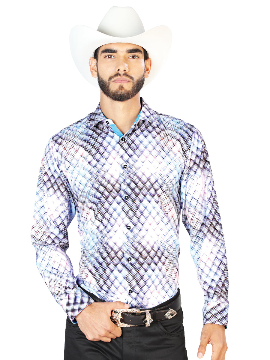 Casual Shirt L/ Sleeve CENTENARIO 7001 95% POLYESTER 5% SPANDEX WHITE