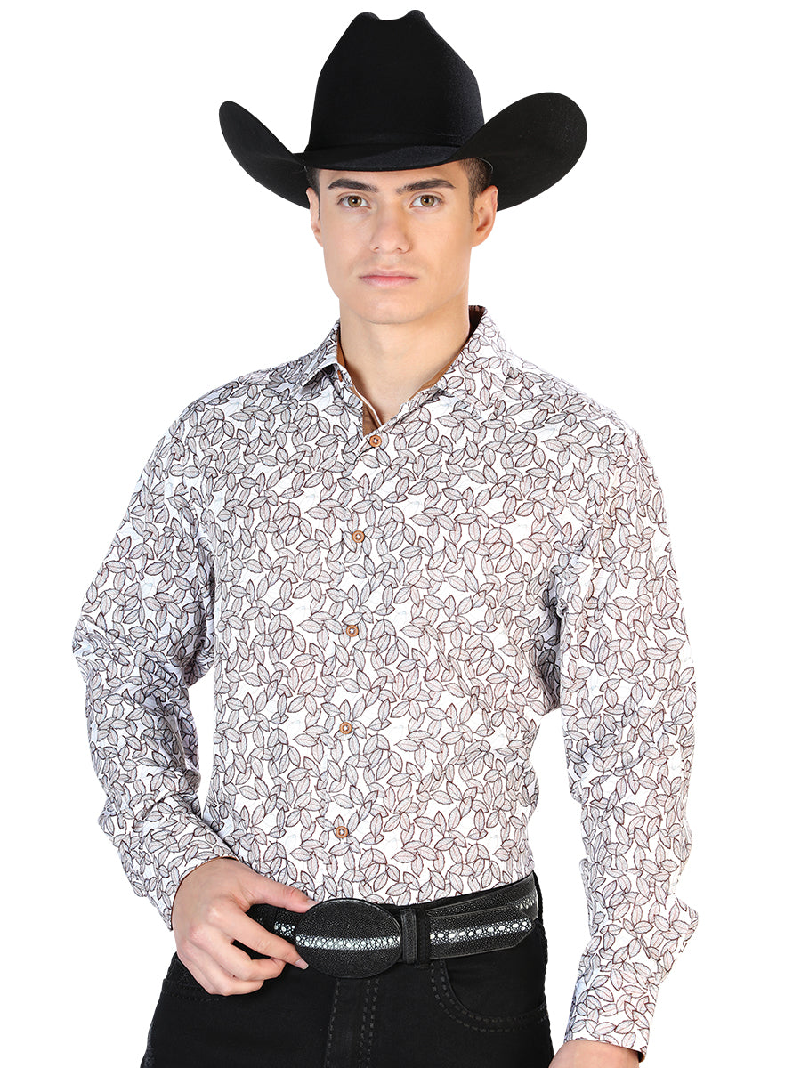 Casual Shirt L/ Sleeve CENTENARIO 7001 95% POLYESTER 5% SPANDEX WHITE