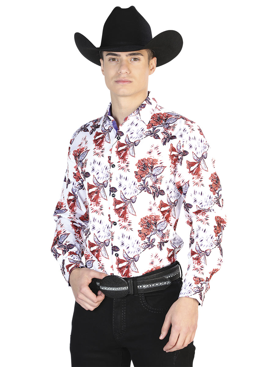 Casual Shirt L/ Sleeve CENTENARIO 7001 95% POLYESTER 5% SPANDEX WHITE