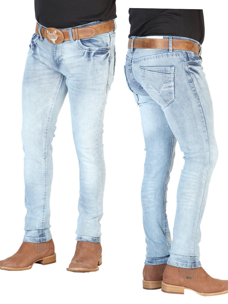 PANTALON  EL NORTENO 99080 DENIM LIGHT BLUE