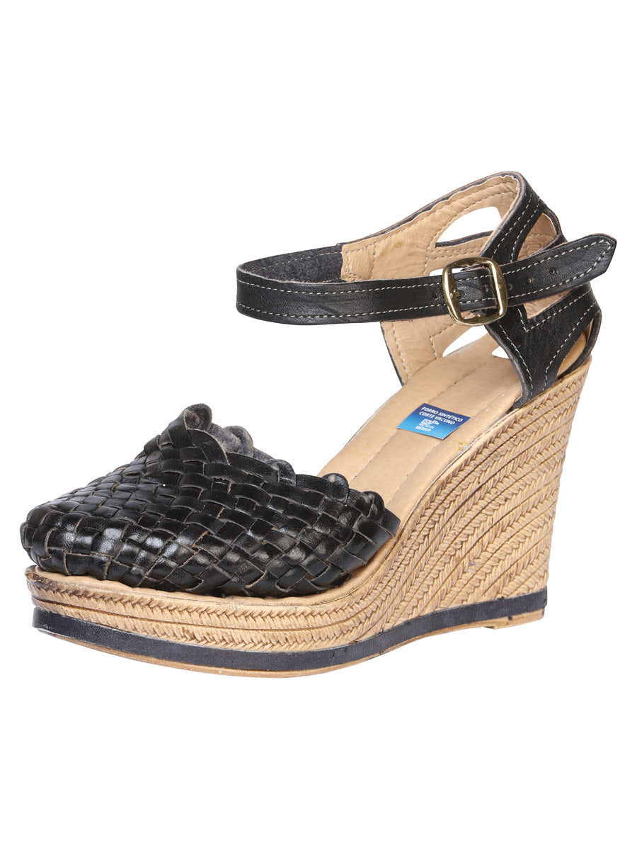 Mexican Artisanal Sandals Leather Black 601928