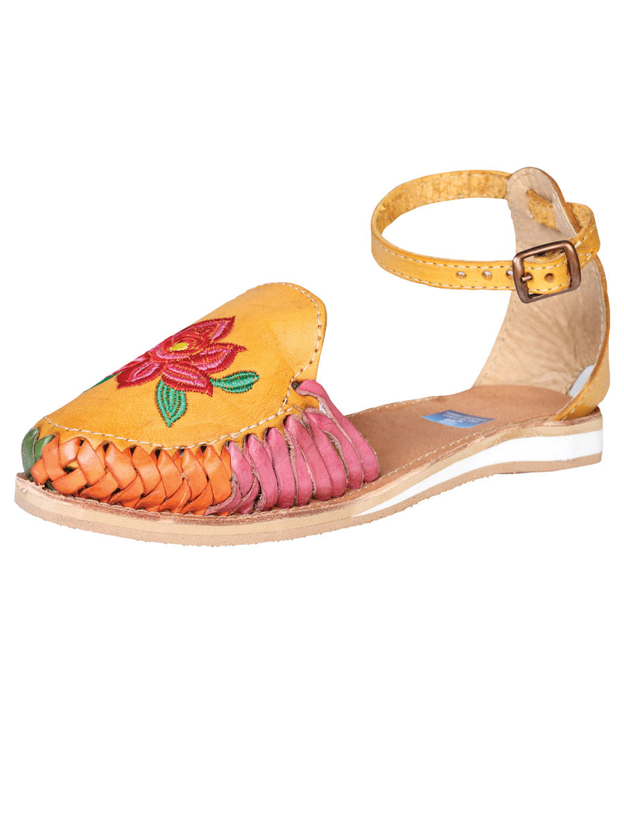 Mexican Artisanal Sandals  Leather Mustard 602363