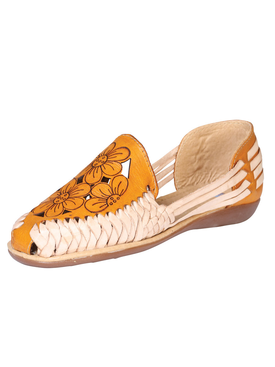 Artisanal Mexican Sandals Leather Natural 602364