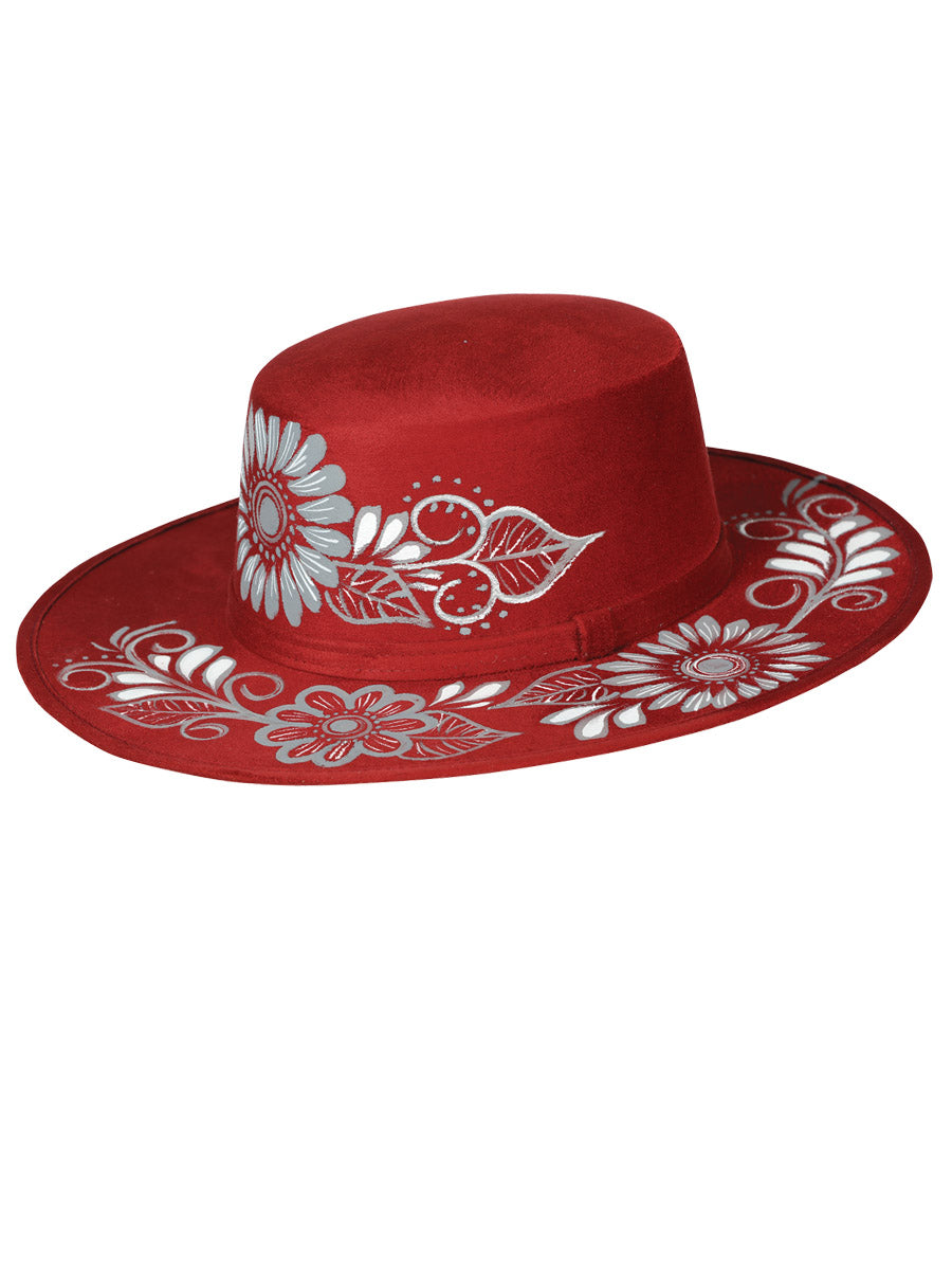 Artisanal Hat - Suede -  Margarita -  Grey/Wine 603727