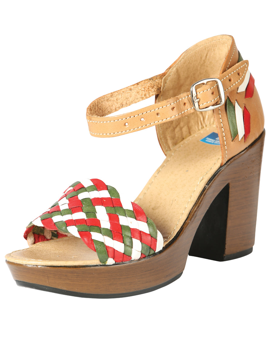 Mexican Artisanal Sandals Leather Tricolor 603941