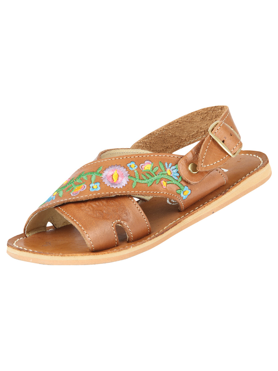 Mexican Artisanal Sandals Leather Walnut 604018