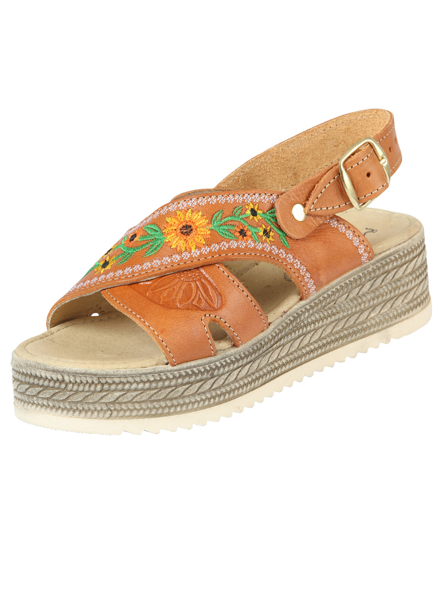 Mexican Artisanal Sandals Leather Honey 604021