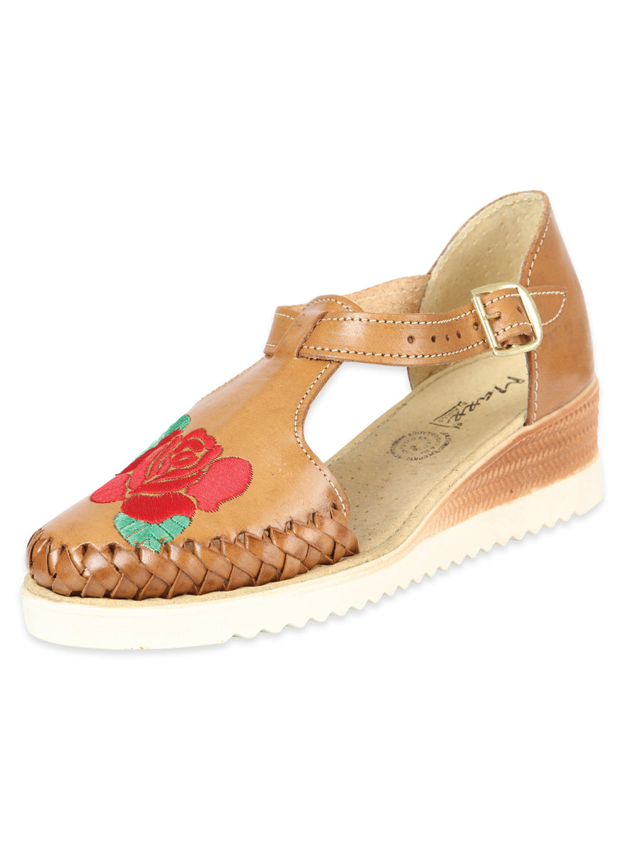 Mexican Artisanal Sandals Lleather Cinnamon 604023